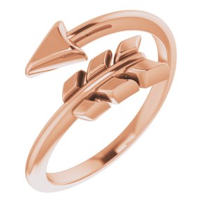 14K Rose Arrow Ring - Siddiqui Jewelers