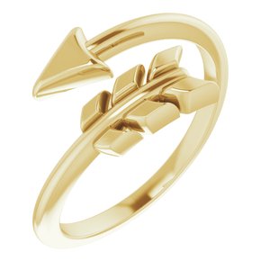 14K Yellow Arrow Ring - Siddiqui Jewelers