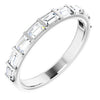 14K White 5/8 CTW Diamond Straight Baguette Anniversary Band - Siddiqui Jewelers