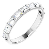 14K White 5/8 CTW Diamond Straight Baguette Anniversary Band - Siddiqui Jewelers