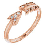 14K Rose .04 CTW Diamond Arrow Ring - Siddiqui Jewelers
