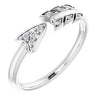 14K White .04 CTW Diamond Arrow Ring - Siddiqui Jewelers