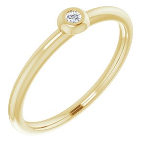 14K Yellow .03 CTW Diamond Stackable Ring - Siddiqui Jewelers