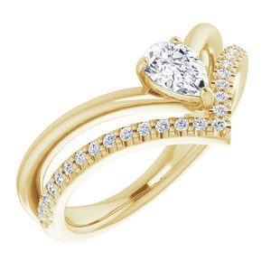 14K Yellow Sapphire & 1/6 CTW Diamond Ring - Siddiqui Jewelers