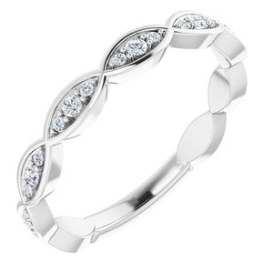 14K White 1/5 CTW Diamond Infinity-Inspired Anniversary Band - Siddiqui Jewelers