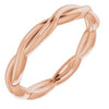 14K Rose 2.2 mm Woven-Design Band Size 6 - Siddiqui Jewelers