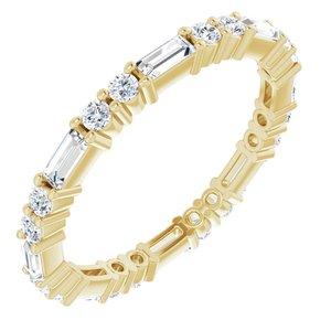 14K Yellow 3/4 CTW Diamond Eternity Band Size 5.5 - Siddiqui Jewelers