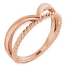 14K Rose Negative Space Rope Ring - Siddiqui Jewelers