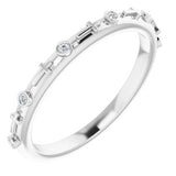 14K White .03 CTW Diamond Cross Ring  -Siddiqui Jewelers