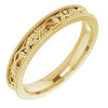 14K Yellow 3 mm Floral Band - Siddiqui Jewelers