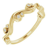 14K Yellow .05 CTW Diamond Sculptural-Inspired Anniversary Band - Siddiqui Jewelers