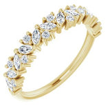 14K Yellow 1/2 CTW Diamond Tilted Marquise Anniversary Band - Siddiqui Jewelers