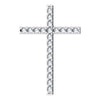 14K White 5/8 CTW Diamond Cross Pendant-Siddiqui Jewelers