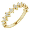 14K Yellow 1/6 CTW Diamond Stackable Clover Ring - Siddiqui Jewelers