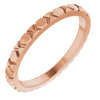 14K Rose 2 mm Geometric Band Size 7 - Siddiqui Jewelers