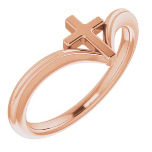 14K Rose Cross Ring - Siddiqui Jewelers