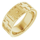 14K Yellow 7 mm Cross Band Size 5.5 - Siddiqui Jewelers