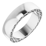 14K White 6 mm Infinity-Inspired Band Size 9.5 - Siddiqui Jewelers