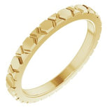 14K Yellow 2 mm Geometric Band Size 4.5 - Siddiqui Jewelers