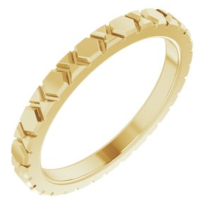 14K Yellow 2 mm Geometric Band Size 4.5 - Siddiqui Jewelers
