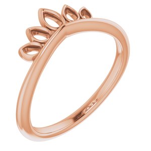 14K Rose Marquise-Shaped Crown Ring - Siddiqui Jewelers