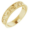 14K Yellow 5 mm Scroll Band with Milgrain  Size 11.5 - Siddiqui Jewelers