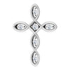 Sterling Silver 1/10 CTW Diamond Cross Pendant - Siddiqui Jewelers