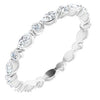 14K White 3/4 CTW Diamond Eternity Band Size 6.5 - Siddiqui Jewelers