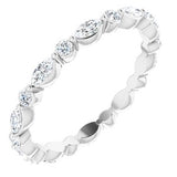 14K White 3/4 CTW Diamond Eternity Band Size 6.5 - Siddiqui Jewelers