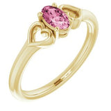 14K Yellow 5x3 mm Oval Tourmaline Youth Heart Ring - Siddiqui Jewelers