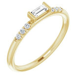 14K Yellow 1/5 CTW Diamond Stackable Accented Ring - Siddiqui Jewelers
