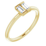 14K Yellow 1/4 CTW Diamond Two-Stone Ring - Siddiqui Jewelers