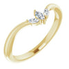 14K Yellow 1/8 CTW Diamond Three-Stone V Ring - Siddiqui Jewelers