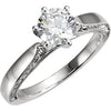 14K White Cubic Zirconia Engagement Ring - Siddiqui Jewelers