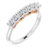 14K White & Rose 3/8 CTW Diamond Anniversary Band - Siddiqui Jewelers