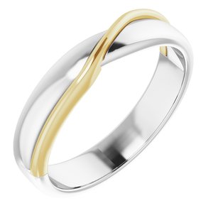 Platinum & 18K Yellow 5 mm Pattern Band Size 11.5 - Siddiqui Jewelers