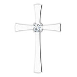 14K White 1/5 CTW Diamond Cross Pendant  -Siddiqui Jewelers
