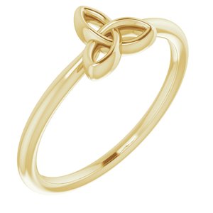 14K Yellow Stackable Celtic-Inspired Trinity Ring - Siddiqui Jewelers