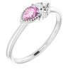 14K Yellow Pink Sapphire & 1/8 CTW Diamond Ring - Siddiqui Jewelers