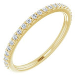 14K Yellow 1/5 CTW Diamond Band for 6.5 mm Round Ring   -Siddiqui Jewelers