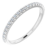14K White 1/5 CTW Diamond Band for 6x6 mm Cushion Ring   -Siddiqui Jewelers