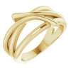 14K Yellow Bypass Freeform Ring - Siddiqui Jewelers