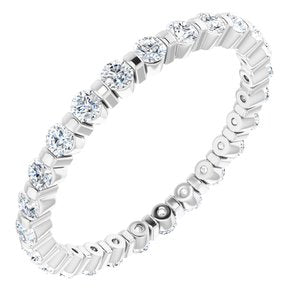 14K White 3/8 CTW Diamond Eternity Band -Siddiqui Jewelers