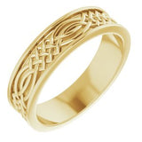 14K Yellow 6 mm Celtic-Inspired Band Size 11 - Siddiqui Jewelers
