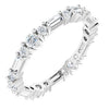 14K White 7/8 CTW Diamond Eternity Band Size 6 - Siddiqui Jewelers