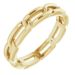 14K Yellow 3 mm Link Band Size 8 - Siddiqui Jewelers