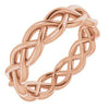 14K Rose 4.7 mm Woven-Design Band Size 5 - Siddiqui Jewelers