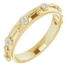 14K Yellow 1/8 CTW Diamond Cross Ring  -Siddiqui Jewelers