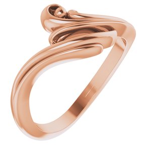 14K Rose Freeform Bypass Ring - Siddiqui Jewelers