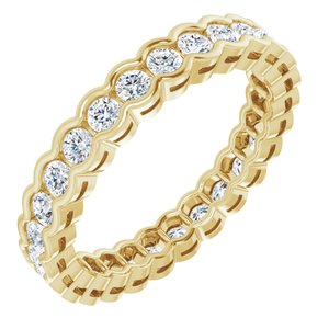 14K Yellow 7/8 CTW Diamond Eternity Band  -Siddiqui Jewelers